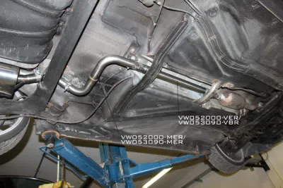 FOX Nerezový výfuk | Středový tlumič - Volkswagen Golf IV, 2.0, 1997-2006, VW053090-MER
