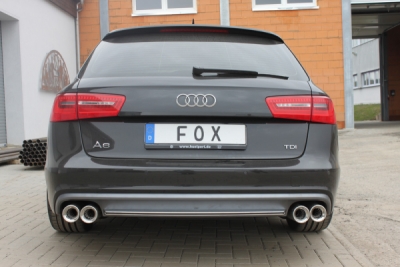 Audi A6 4G - 3,0l TFSI koncový tlumič výfuku pravý/levý - typ 2x90 FOX AU073054-072