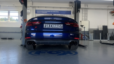 Audi S4/ S5 - B9 Koncový tlumič výfuku pravý/levý, střední tlumič výfuku a FOX AU121034-294S-HA