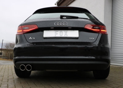 FOX Nerezový výfuk | Zadní tlumič - Audi A3 (8V), 1.4 TFSi, 2012-0, AU052007-132
