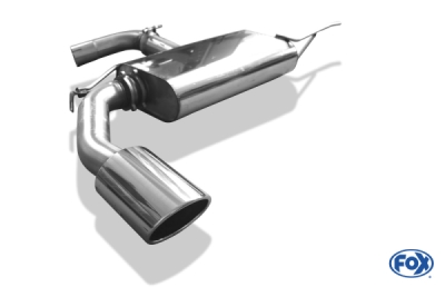 FOX Nerezový výfuk | Zadní tlumič - Volkswagen Golf V, 2.0 GTI, 2003-2009, VW054157-349