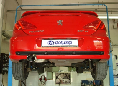 FOX Nerezový výfuk | Zadní tlumič - Peugeot 307 CC, 1.6 16V, 1993-2002, PE031061-349