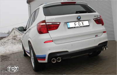 FOX Nerezový výfuk | Zadní tlumič - BMW X3 (F25), 30i, 2010-0, BM101025-152