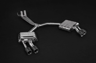 Tlumič se středovým tlumičem náhradní trubky, s karbonovými koncovkami CAPRISTO 02AU03103011