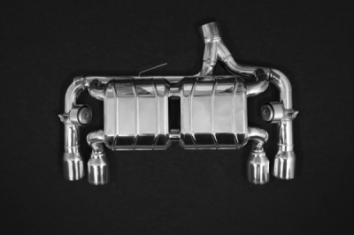 Sportovní výfukový systém s ventilem, s vakuovým adaptérem a programovatelným regulátorem ventilů CES-3, tlumič výfuku s homologací ECE CAPRISTO CAP-02BM-099-03-001
