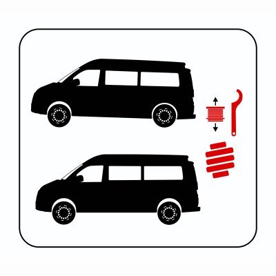 Podvozková sada s nastavitelnými tlumiči a zadními pružinami | Twin Monotube Projekt | zvýšení světlé výšky | VW-SEN-LIFT-ADJUST