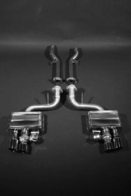 Výfuk Twin sound s 2 náhradními trubkami Catalyst z nerezové oceli CAPRISTO CAP-02FE-027-03-001