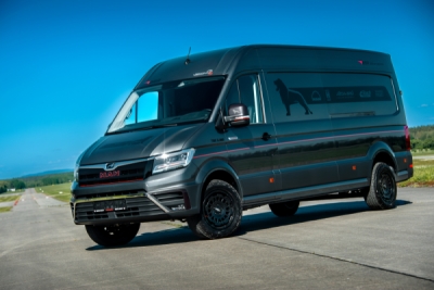 Twin-Monotube-Projekt AT1 černá matná, monoblok 8,5×18" 5×120 | (MAN TGE / VW Crafter & T7 Multivan / California)