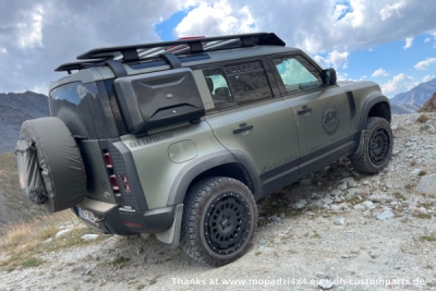 Twin-Monotube-Projekt AT1 černá matná, ochranný prstenec 9×20" 5×120 (Landrover Defender)