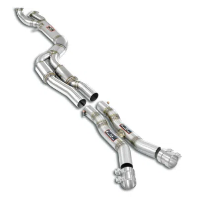 J-Pipe Touring PackageDeletes the secondary catalytics + mid resonatorsAccepts the Std - Oem muffler Supersprint 527760