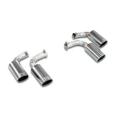 Sada koncovek výfuku, pravá ∅100 mm - levá ∅100 mm "Gun Metal Grey" Supersprint 249236