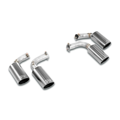 Sada koncovek výfuku, pravá ∅100 mm - levá ∅100 mm "Gun Metal Grey" Supersprint 249556