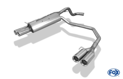 FOX Nerezový výfuk | Zadní tlumič - Volkswagen Golf IV, 2.3 V5, 1997-2006, VW053014-068