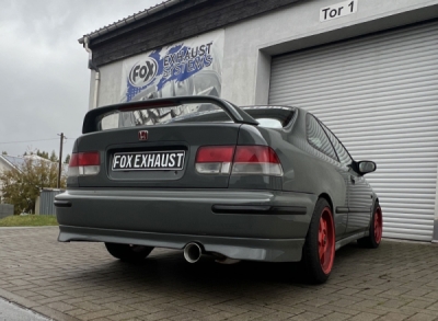 Honda Civic 6 - EJ6 Coupe Endschalldämpfer einflutig - 1x100 Typ 24