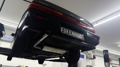 Honda Civic 4 - ED3 Endschalldämpfer quer und Vorschalldämpfer - 1x63 Typ 10 links