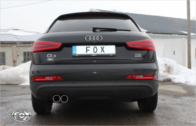 FOX Nerezový výfuk | Zadní tlumič - Audi Q3 (8U), 2.0 TDi, 2011-0, AU150001-050