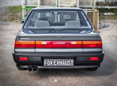 Honda Civic 4 - ED3 Endschalldämpfer quer und Vorschalldämpfer - 2x70 Typ 10 links