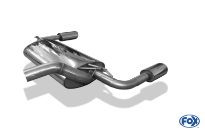 FOX Nerezový výfuk | Zadní tlumič - Volvo C70 II, T5, 2006-2013, VO051005-347