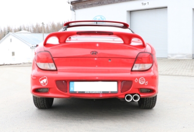 FOX Nerezový výfuk | Zadní tlumič - Hyundai Coupe (RD), 2.0 16V, 1996-2002, HY071002-068