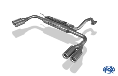 FOX Nerezový výfuk | Zadní tlumič - Toyota Auris, 1.8 Valvematic, 2007-2012, TO190005-070