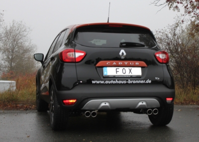 FOX Nerezový výfuk | Zadní tlumič - Renault Captur , 9 TCe 90, 2013-0, RE180013-128