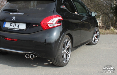 FOX Nerezový výfuk | Zadní tlumič - Peugeot 208, 1.6 GTI, 2012-0, PE022061-068