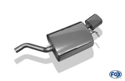 FOX Nerezový výfuk | Zadní tlumič - Volkswagen Bora (1J), V5, 1998-2005, VW110021-593