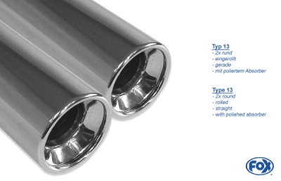 FOX Nerezový výfuk | Zadní tlumič - Nissan Primera (P11), 2.0 TD, 1997-1999, NI061043-072