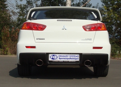 FOX Nerezový výfuk | Zadní tlumič - Mitsubishi Lancer Evolution X, 2.0 16V EVO, 2008-0, MI143003-349