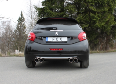 FOX Nerezový výfuk | Zadní tlumič - Peugeot 208, 1.6 GTI, 2012-0, PE022073-134