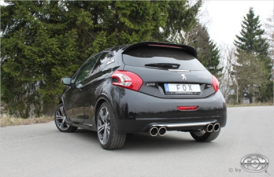 FOX Nerezový výfuk | Zadní tlumič - Peugeot 208, 1.6 GTI, 2012-0, PE022073-134