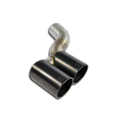 Sada spojovacích trubek, pravá + koncovka "Gun Metal Grey", ∅90 mm Supersprint 247356