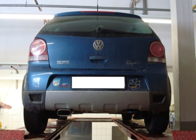 FOX Nerezový výfuk | Zadní tlumič - Volkswagen Polo (9N), 1.9 TDi, 2001-2010, VW043011-671