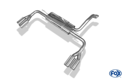 FOX Nerezový výfuk | Zadní tlumič - Toyota Auris, 1.8 Valvematic, 2007-2012, TO190005-070
