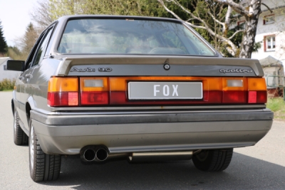 FOX Nerezový výfuk | Zadní tlumič - Audi 80/90 (B2), 2.2E, 1978-1987, AU010018-008