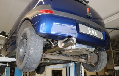 FOX Nerezový výfuk | Zadní tlumič - Opel Corsa C, 1.8, 2000-2006, OP032001-071