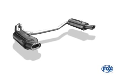 FOX Nerezový výfuk | Zadní tlumič - Volvo C70 I, 2.4T, 1998-2005, VO050003-593