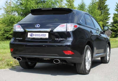 Lexus RX450H koncový potrubní systém pravý/levý namontovaný na originál FOX LE052003-351