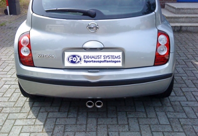 FOX Nerezový výfuk | Zadní tlumič - Nissan Micra (K12), 1.5 dCi, 2003-2010, NI012021-068