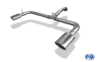 FOX Nerezový výfuk | Koncovky výfuku - Toyota RAV 4 III, 2.2 D-Cat, 2006-2012, TO112003-351