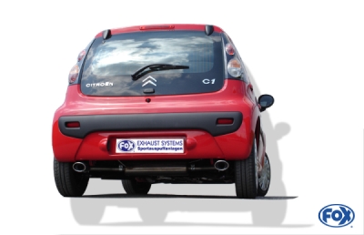 FOX Nerezový výfuk | Zadní tlumič - Toyota Aygo , 1.4 HDI, 2005-2014, TO180005-365