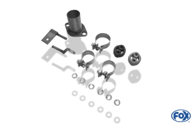 FOX Nerezový výfuk | Zadní tlumič - Toyota Avensis (T25), 1.8, 2003-2009, TO151013-597