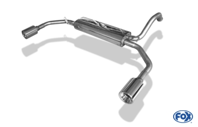 FOX Nerezový výfuk | Zadní tlumič - Toyota Aygo , 1.4 HDI, 2005-2014, TO180005-071