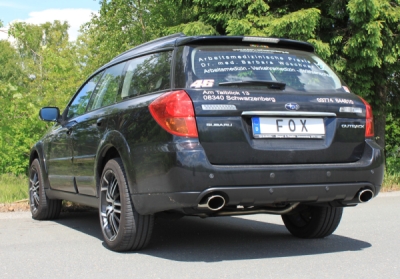 FOX Nerezový výfuk | Zadní tlumič - Subaru Legacy Outback (BL/BP), 3.0R, 2003-2009, SU061003-727