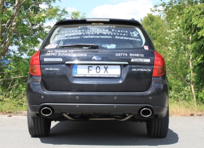 FOX Nerezový výfuk | Zadní tlumič - Subaru Legacy Outback (BL/BP), 3.0R, 2003-2009, SU061003-727