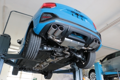 Audi Q2 koncový tlumič výfuku vpravo/vlevo s předním tlumičem výfuku - FOX AU170005-348-ANL