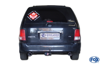 FOX Nerezový výfuk | Koncovky výfuku - Kia Carnival II (GQ), 2.9 TD, 1998-2005, KI111000-367