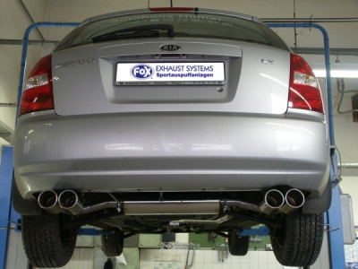 FOX Nerezový výfuk | Zadní tlumič - Kia Cerato (LD), 2.0 CRDi, 2003-2008, KI140015-050