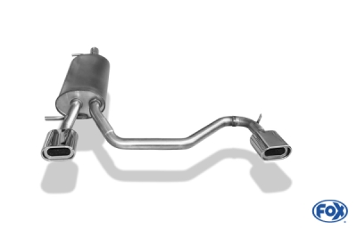 FOX Nerezový výfuk | Zadní tlumič - Volkswagen Passat (3B), 1.9 TDi, 1996-2006, VW023014-593