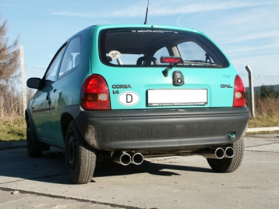 FOX Nerezový výfuk | Zadní tlumič - Opel Corsa B, 1.6i 16V, 1993-2000, OP031024-070